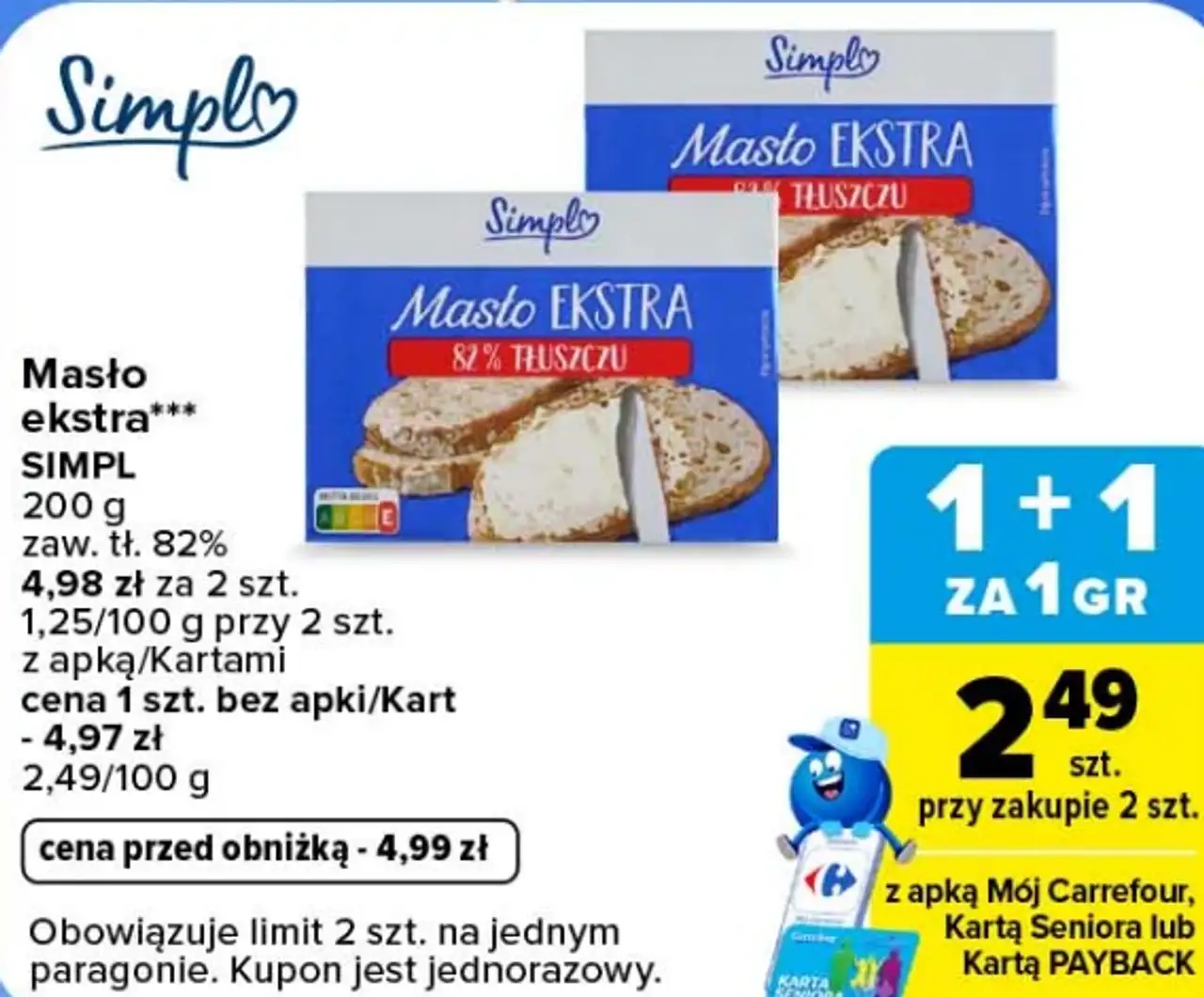 Masło ekstra Simpl