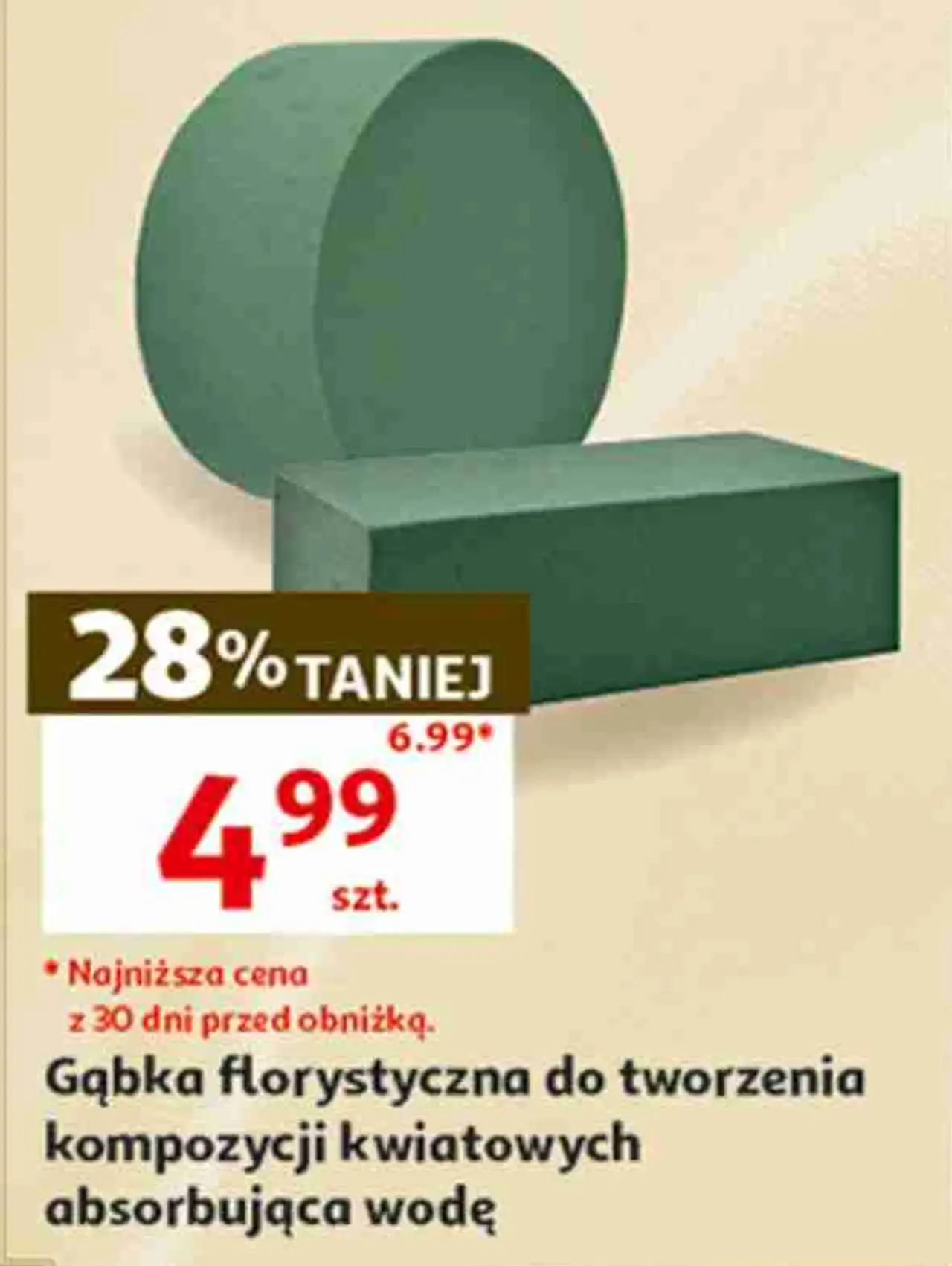 Gąbka florystyczna do tworzenia kompozycji kwiatowych absorbująca wodę
