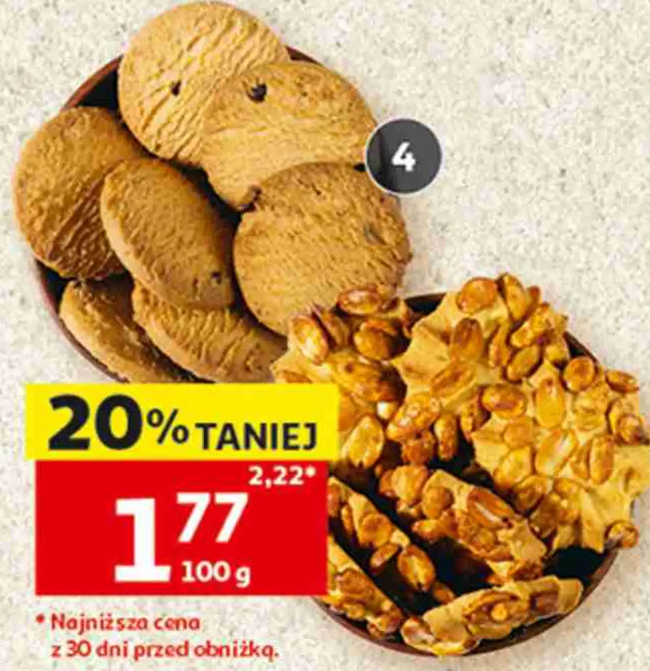 Ciastka orzechowe, kokosowe lub piegowate