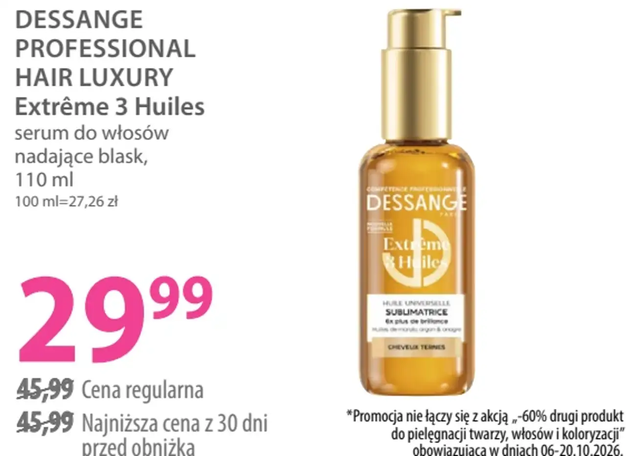 Dessange Professional Hair Luxury Extrême 3 Huiles serum do włosów