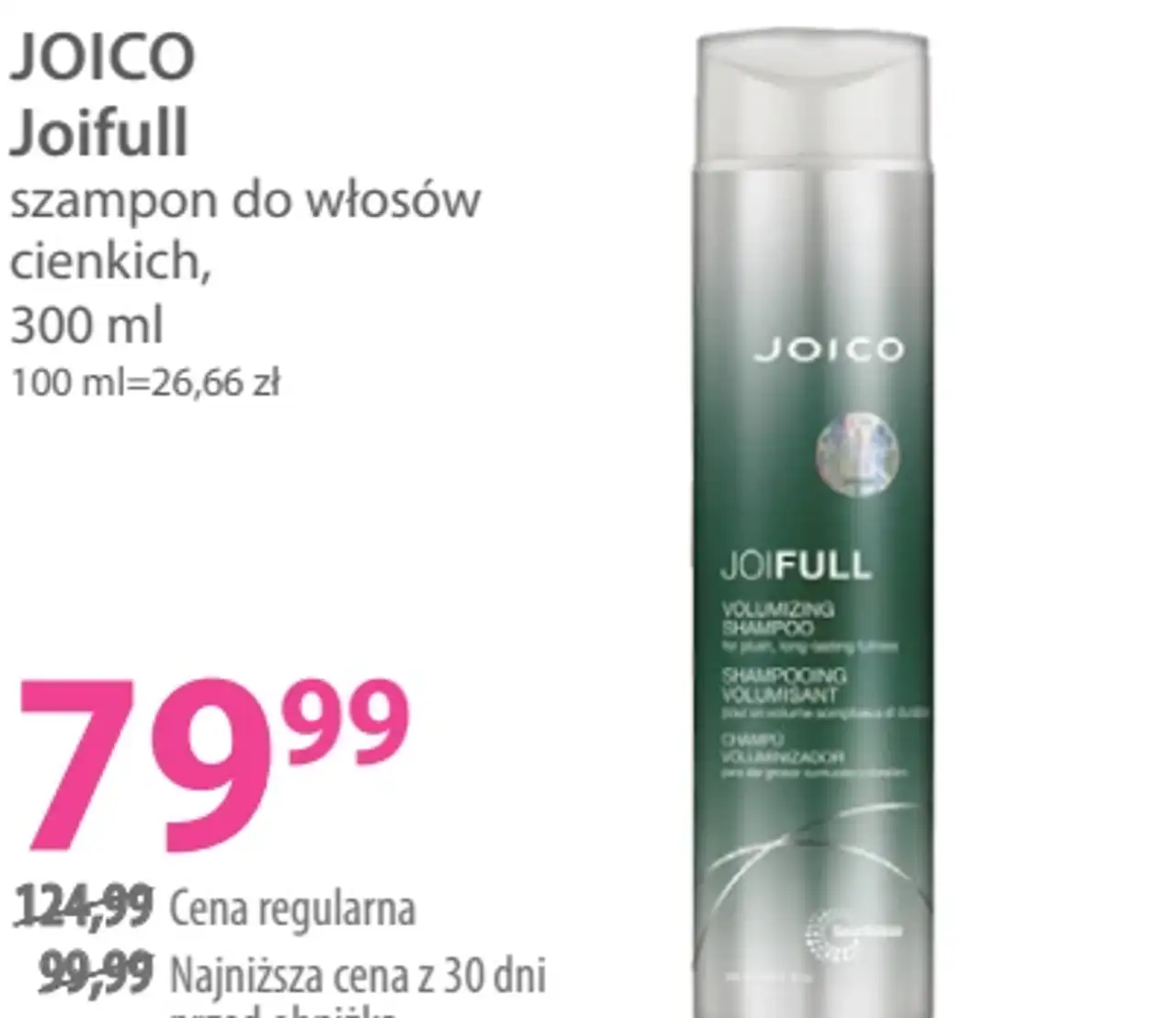 JOICO Joifull szampon do włosów cienkich