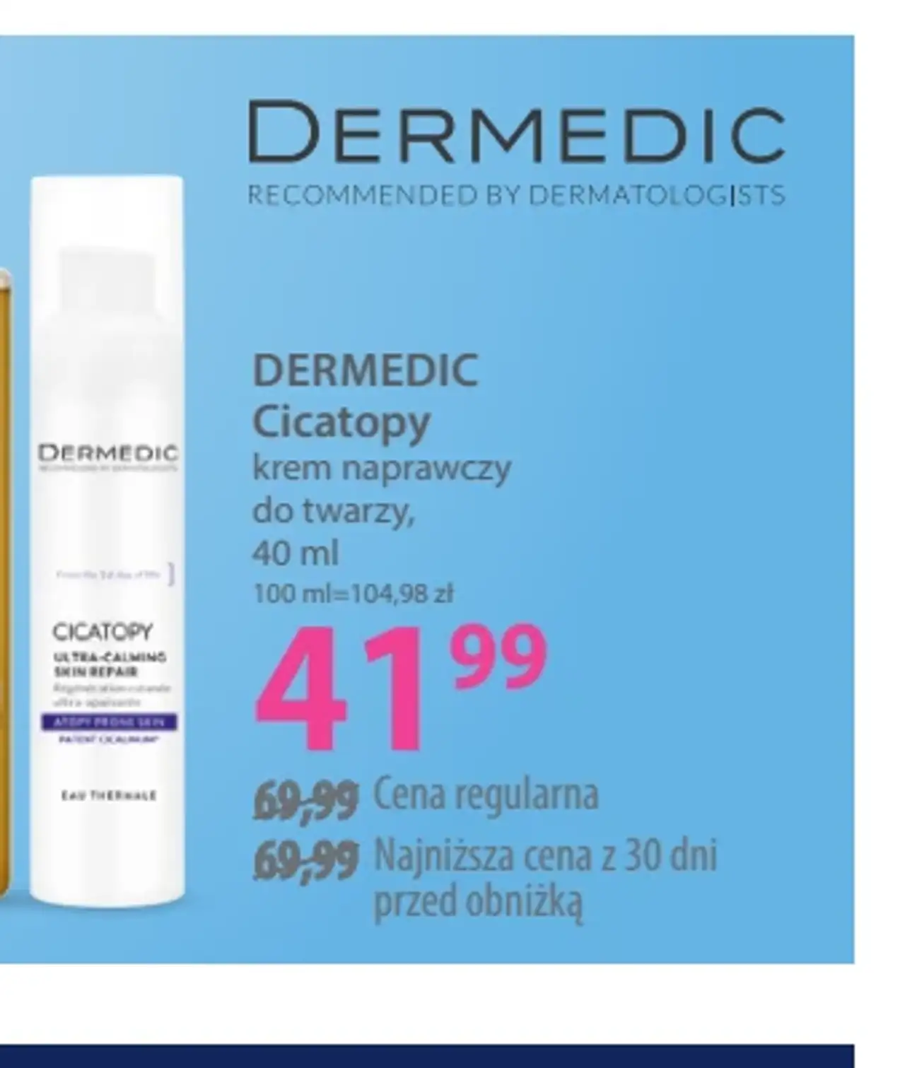 DERMEDIC Cicatopy krem naprawczy do twarzy
