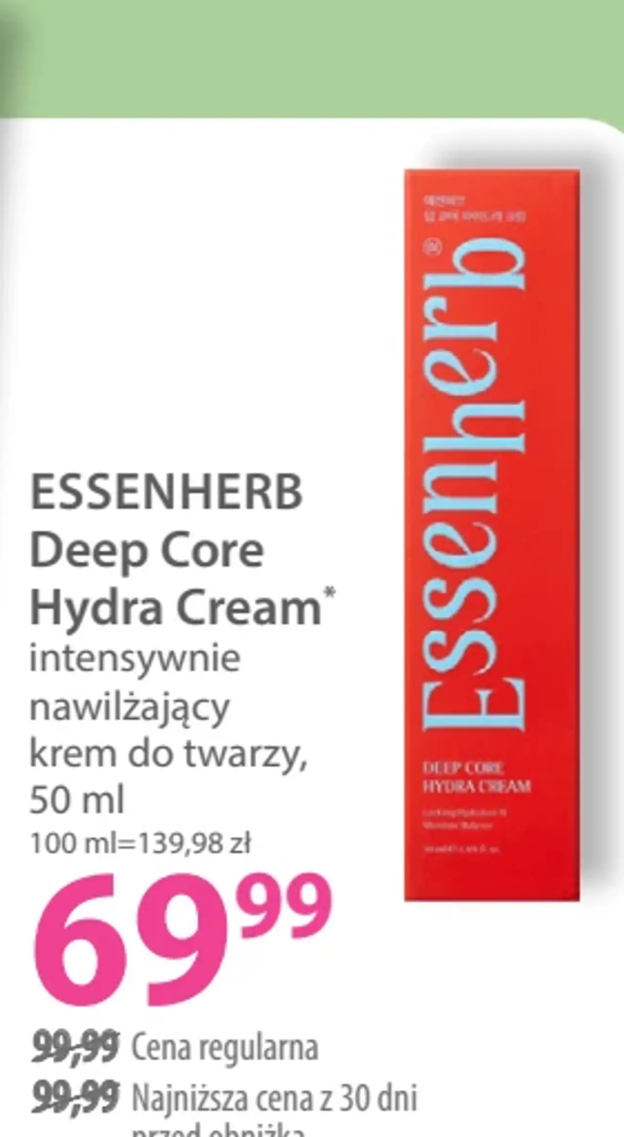 ESSENHERB Deep Core Hydra Cream* intensywnie nawilżający krem do twarzy