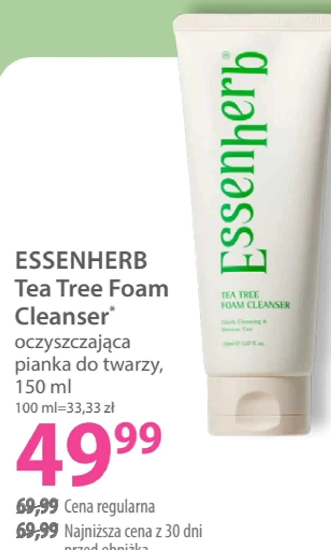ESSENHERB Tea Tree Foam Cleanser* oczyszczająca pianka do twarzy