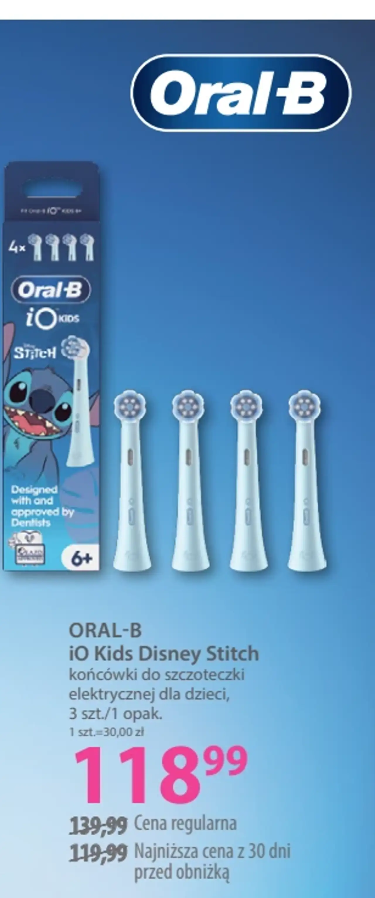 ORAL-B iO Kids Disney Stitch końcówki do szczoteczki elektrycznej dla dzieci