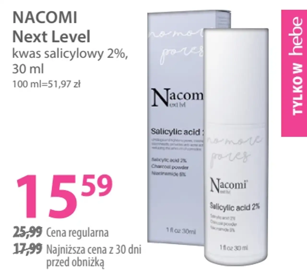 NACOMI Next Level kwas salicylowy 2%