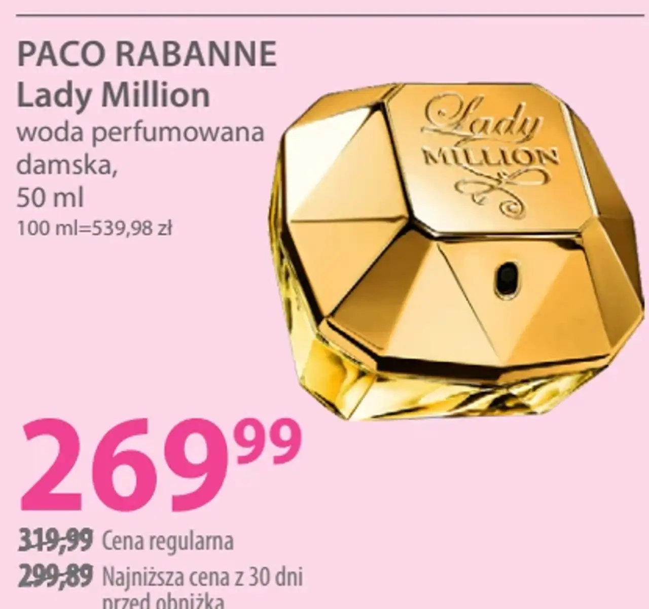 PACO RABANNE Lady Million woda perfumowana damska