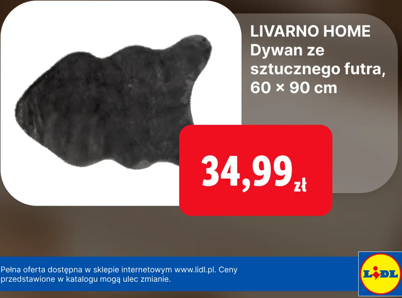 LIVARNO HOME Dywan ze sztucznego futra, 60 × 90 cm