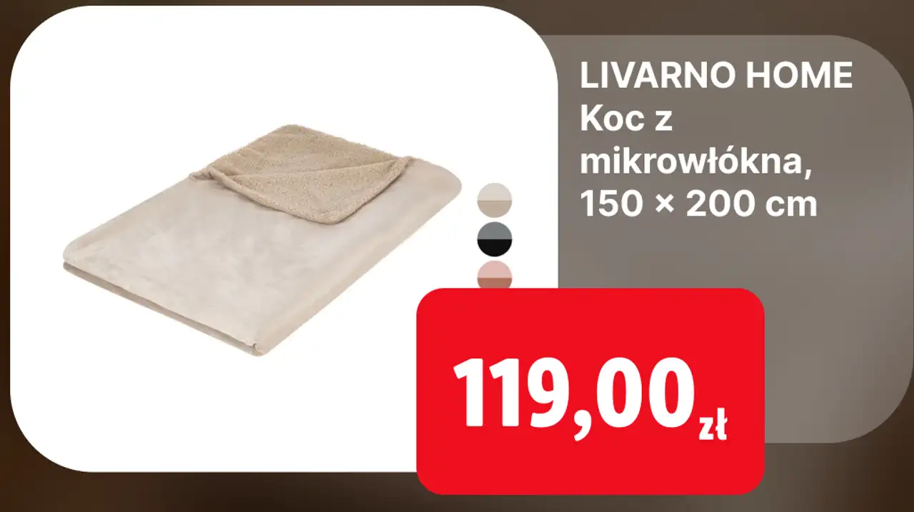 LIVARNO HOME Koc z mikrowłókna, 150 × 200 cm