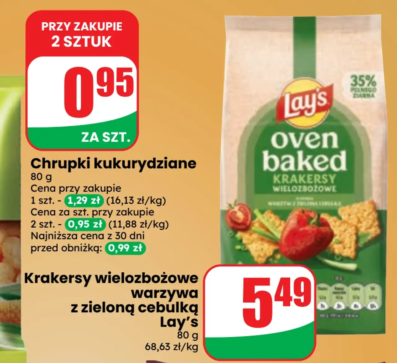 Krakersy wielozbożowe warzywa z zieloną cebulką Lay's Oven Baked