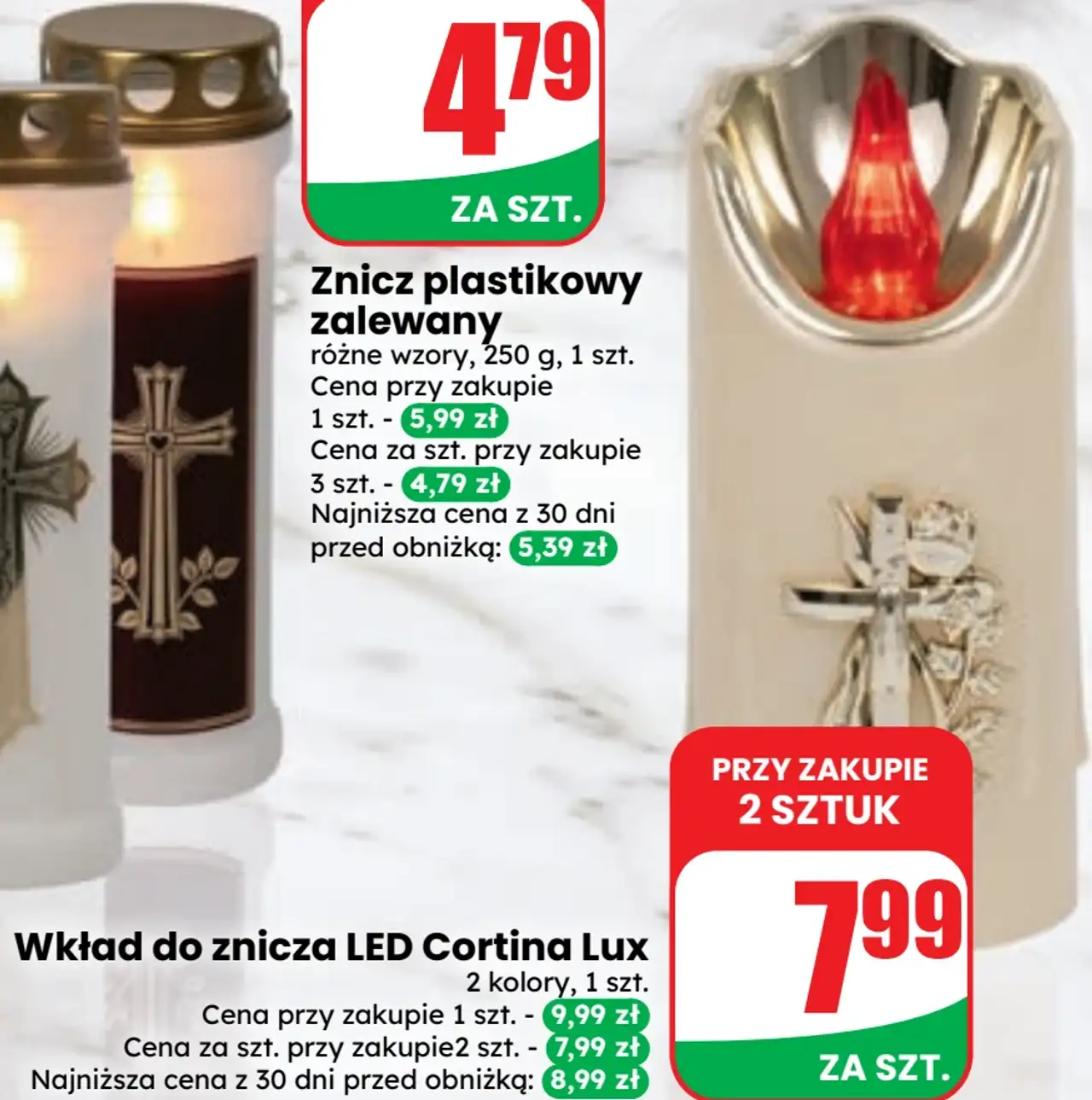Wkład do znicza LED Cortina Lux