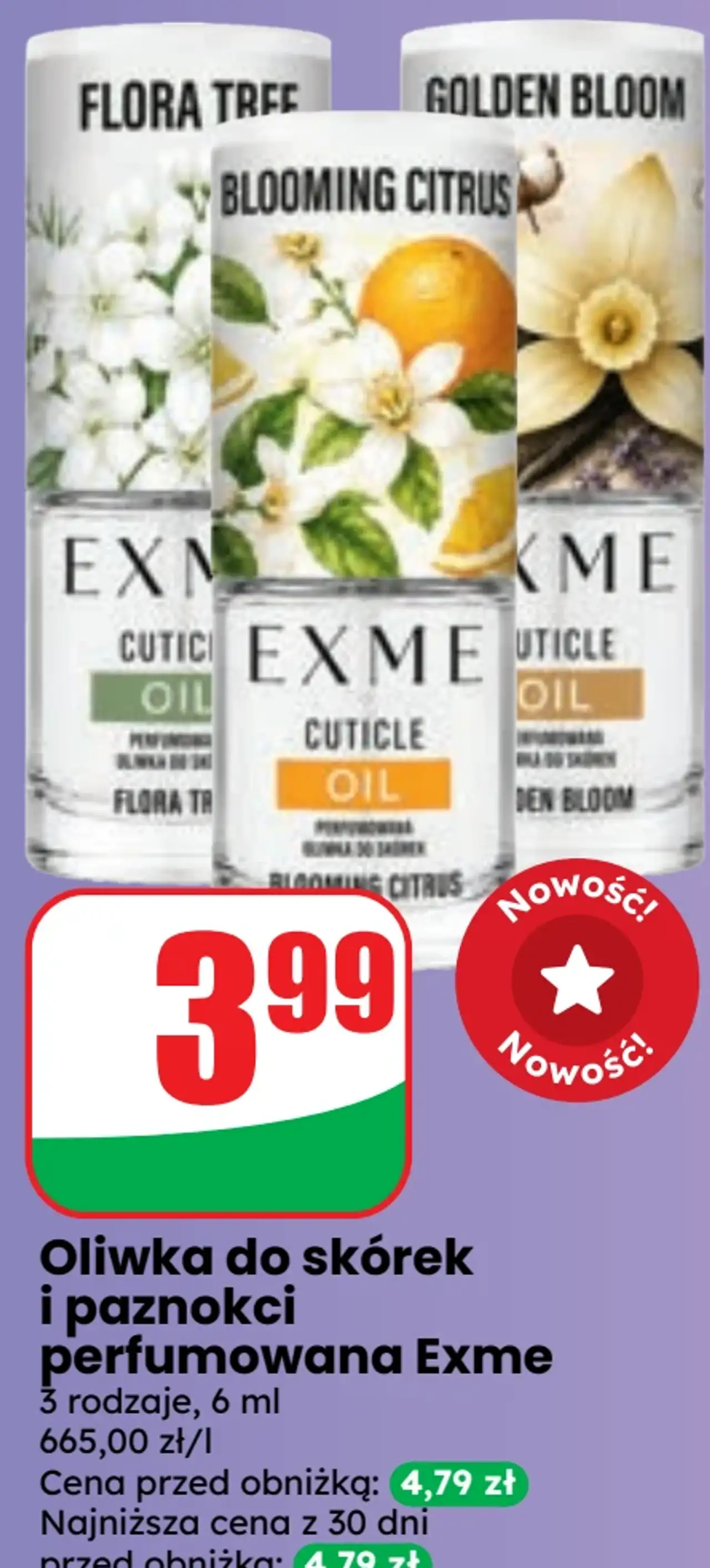 Oliwka do skórek i paznokci perfumowana Exme