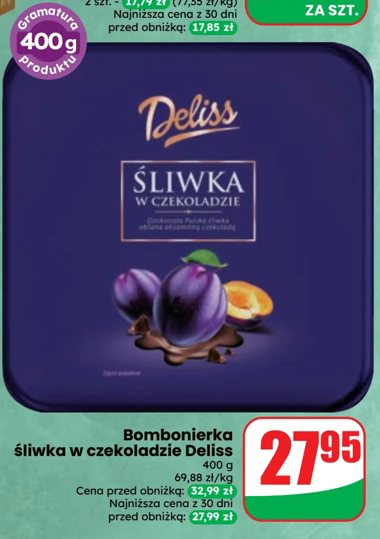 Bombonierka śliwka w czekoladzie Deliss