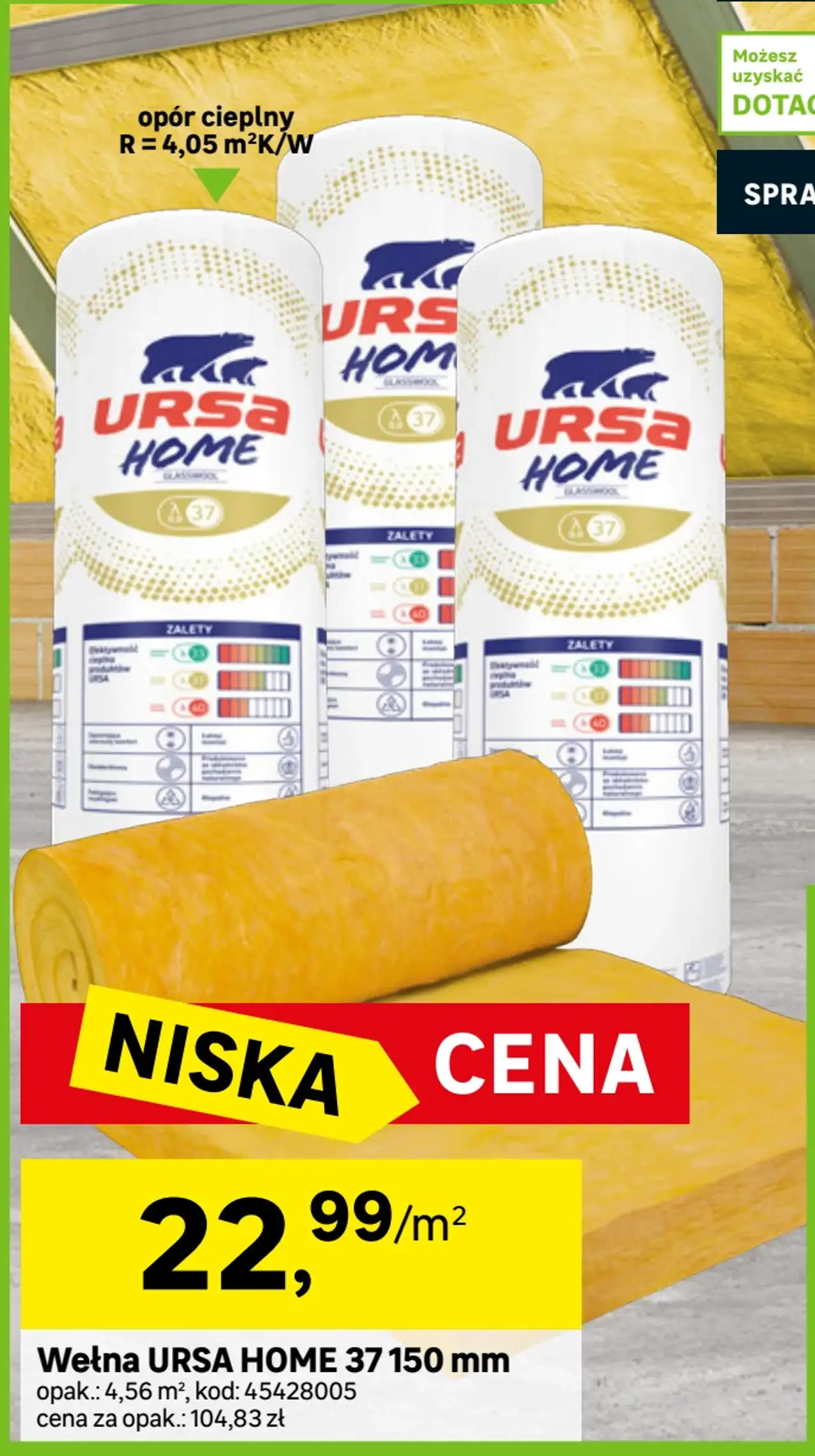Wełna URSA HOME 37 150 mm