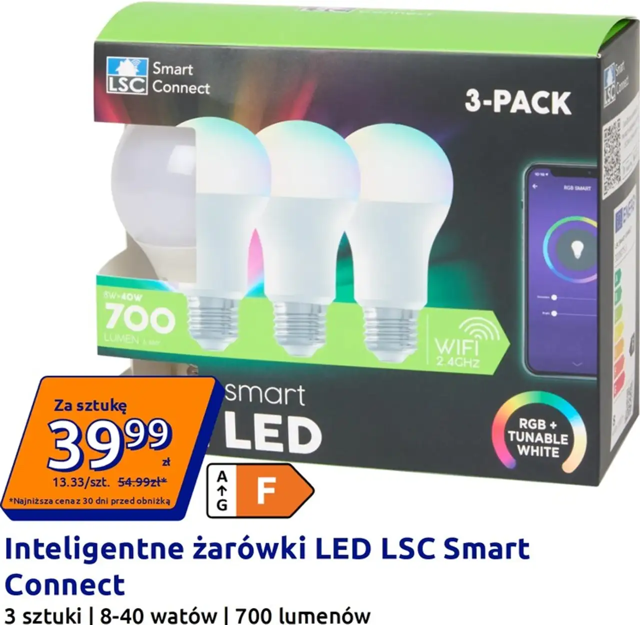 Inteligentne żarówki LED LSC Smart Connect