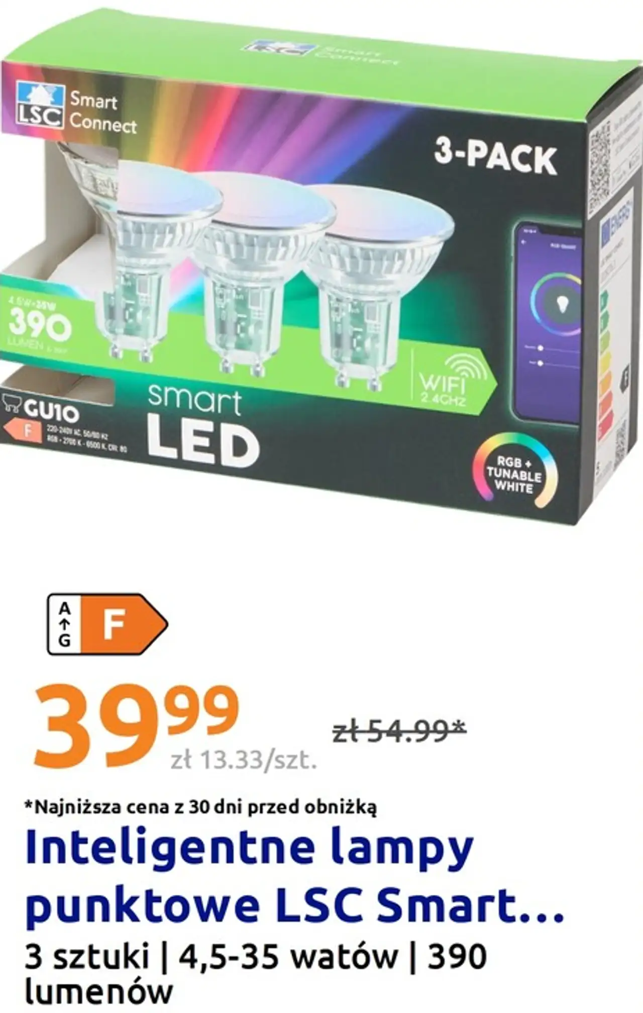 Inteligentne lampy punktowe LSC Smart Connect