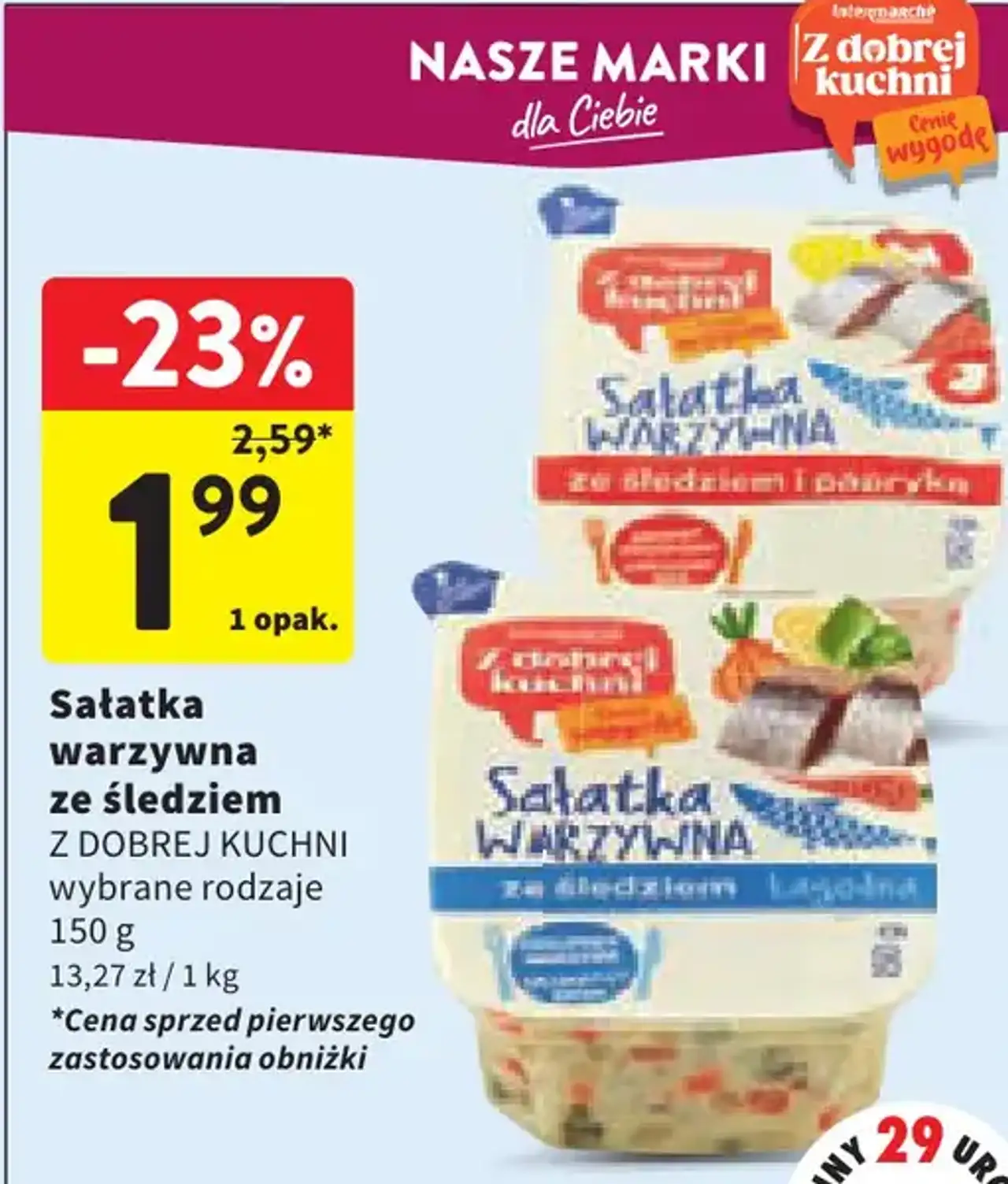Sałatka warzywna ze śledziem Z Dobrej Kuchni