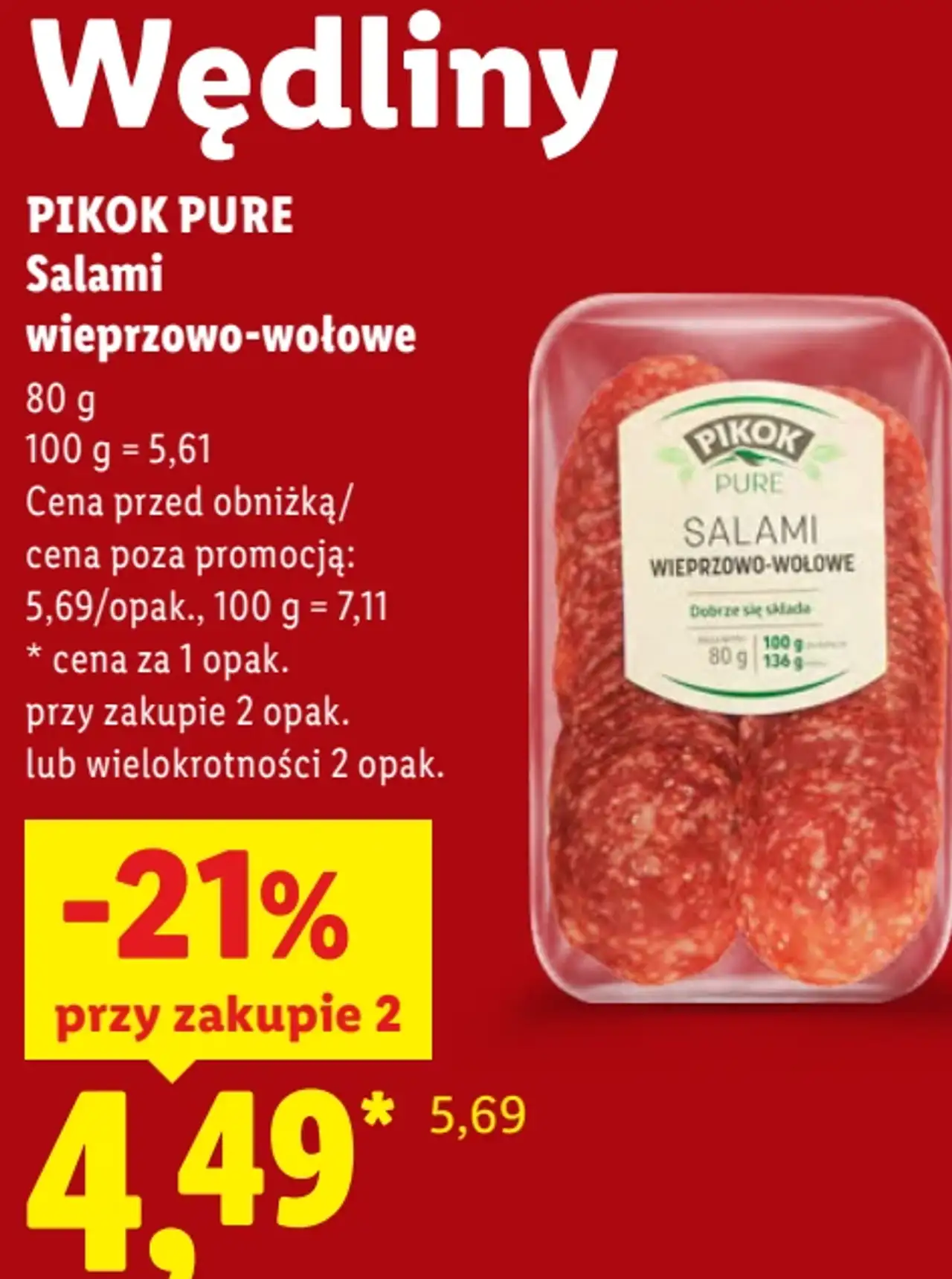 Pikok Pure Salami wieprzowo-wołowe