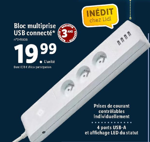 Bloc multiprise USB Silvercrest