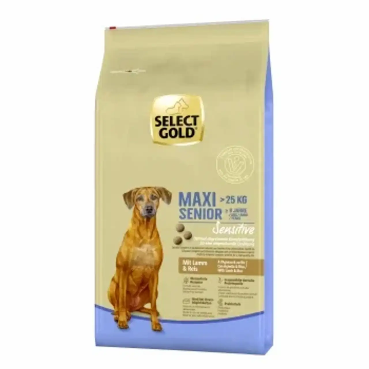 SELECT GOLD Sensitive Croquettes Chien Senior Maxi Agneau et riz 12 kg