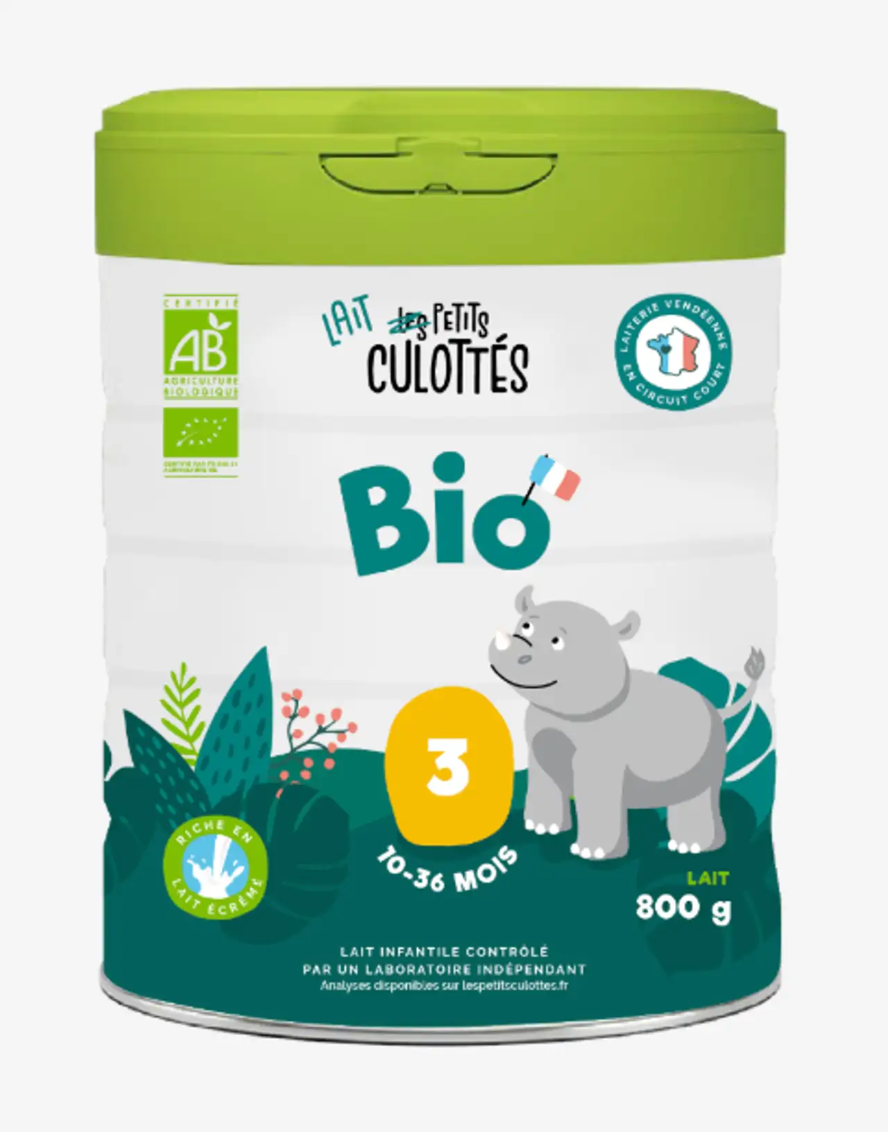 Lait 3ème âge Bio Lait de croissance de 10 à 36 mois Les Petits Culottés