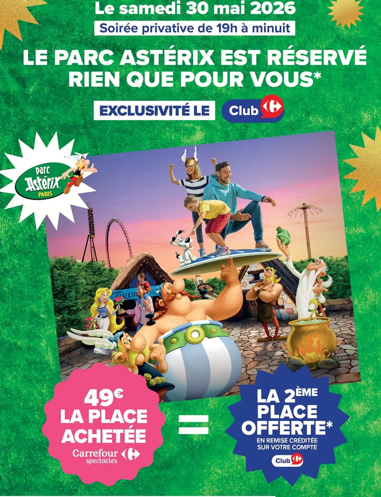 Place Soirée privative Parc Astérix - Samedi 30 mai 2026