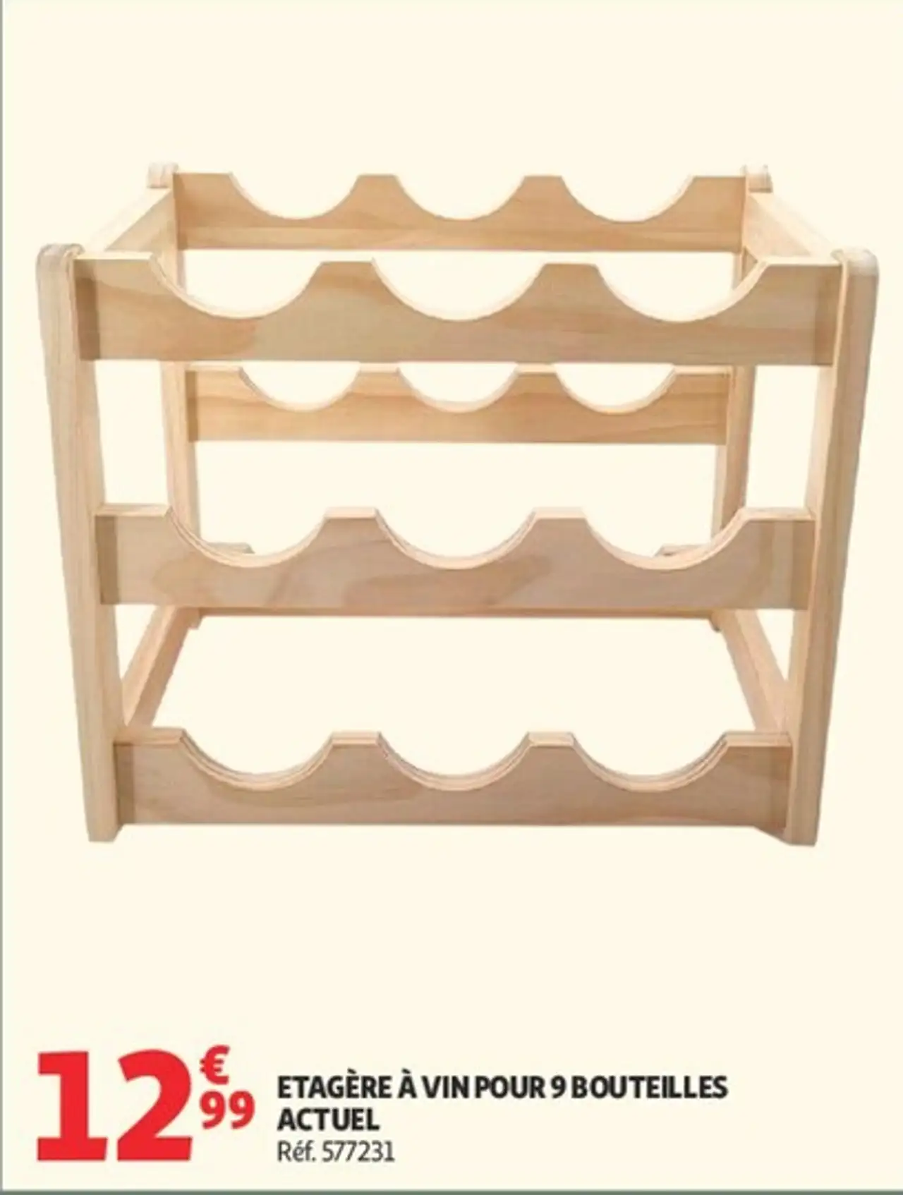 ETAGÈRE À VIN POUR 9 BOUTEILLES ACTUEL