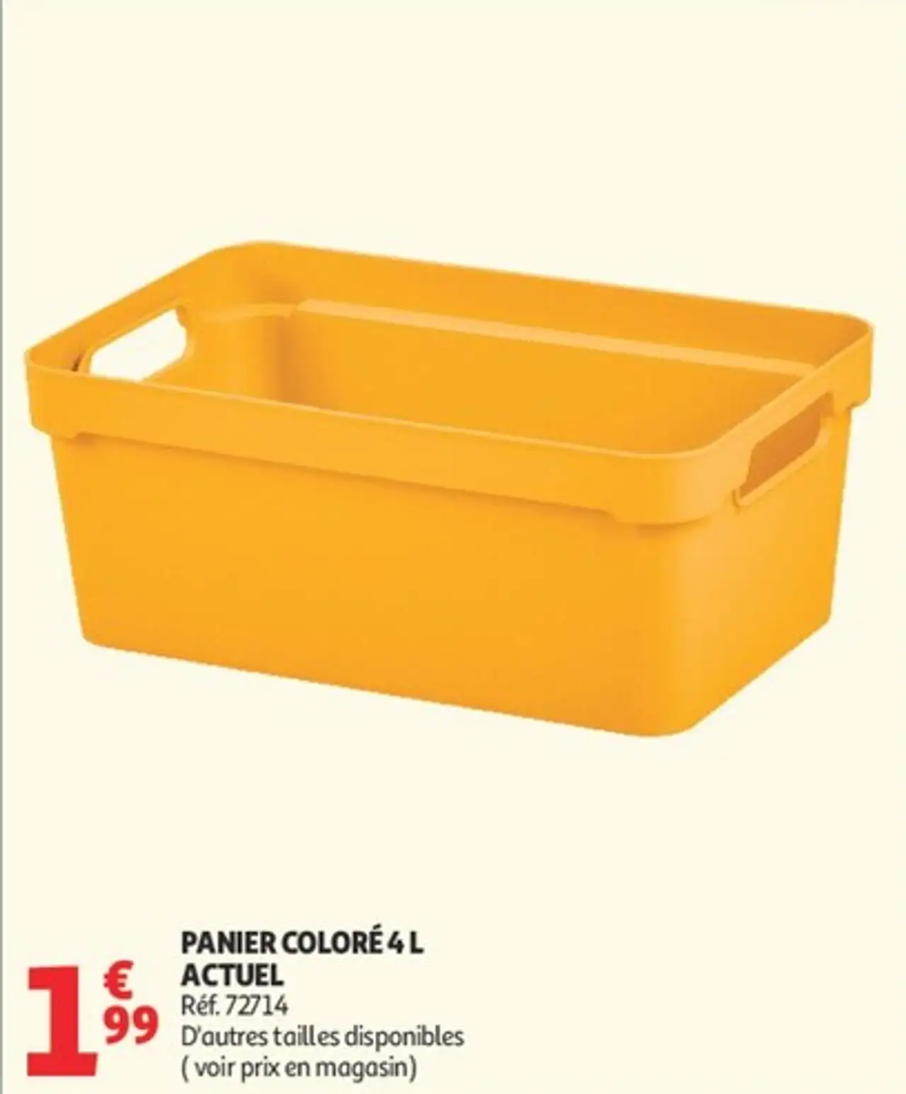 PANIER COLORÉ 4 L ACTUEL