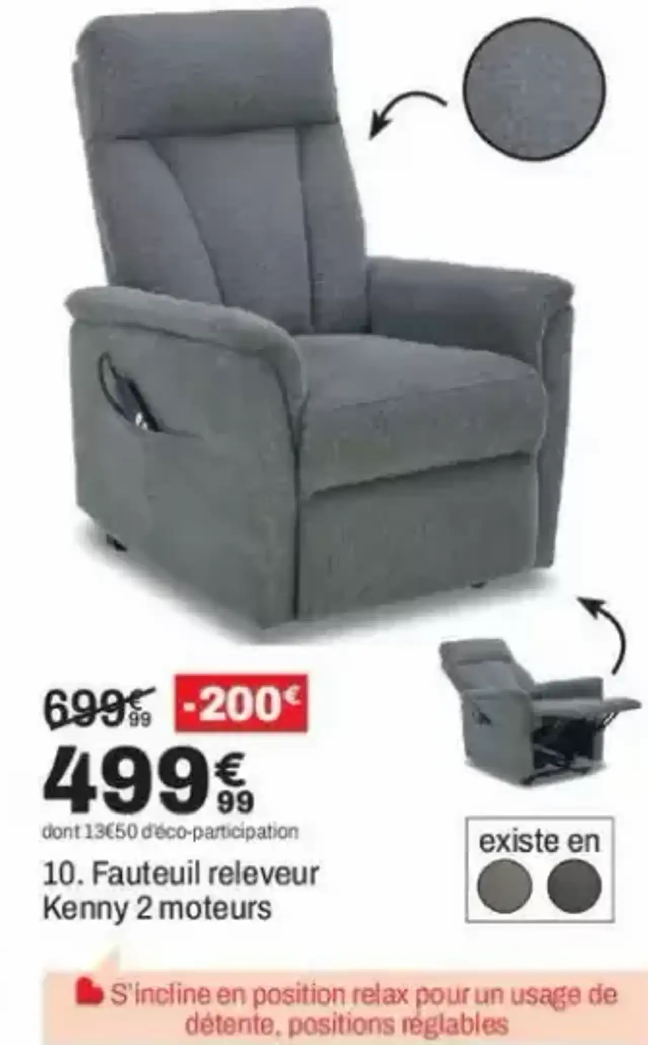 10. Fauteuil releveur Kenny 2 moteurs
