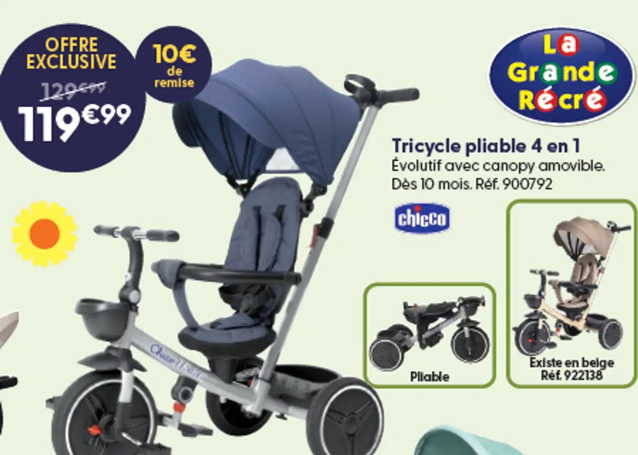 Tricycle pliable 4 en 1
