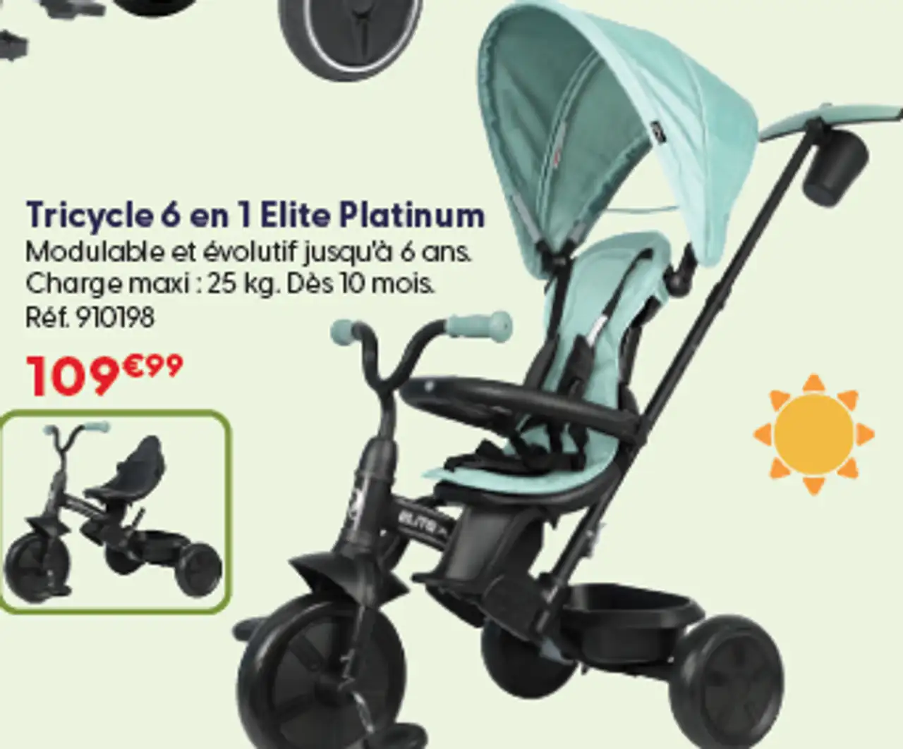 Tricycle 6 en 1 Elite Platinum