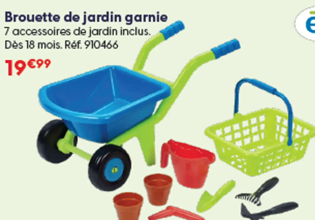 Brouette de jardin garnie