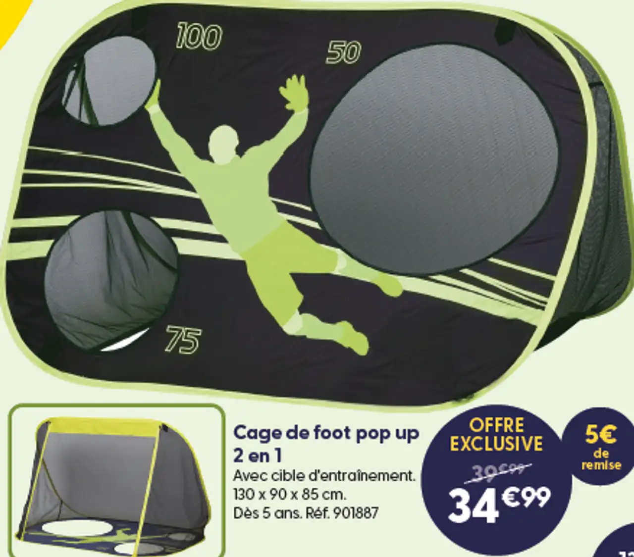 Cage de foot pop up 2 en 1