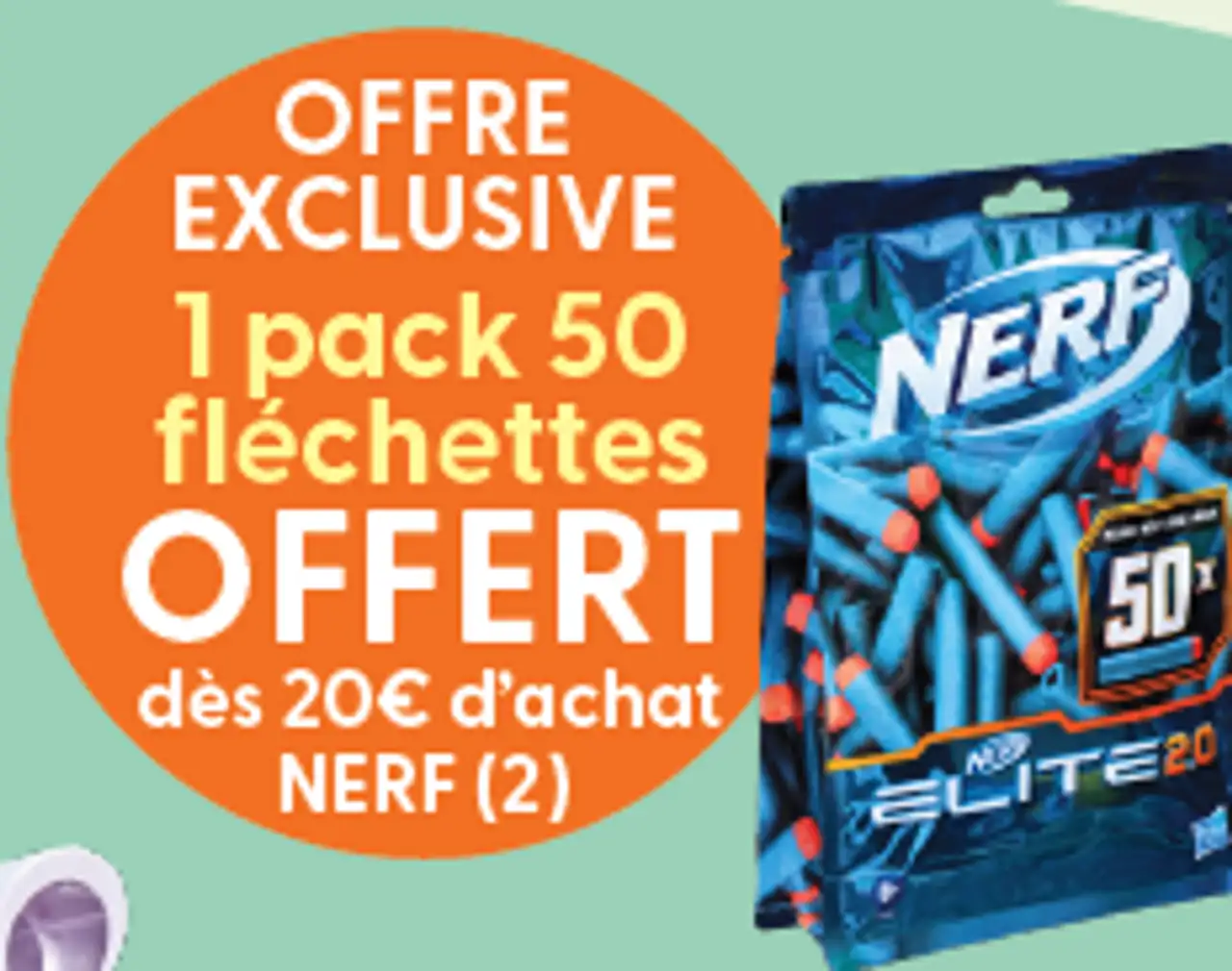 Offre Exclusive: 1 pack 50 fléchettes OFFERT