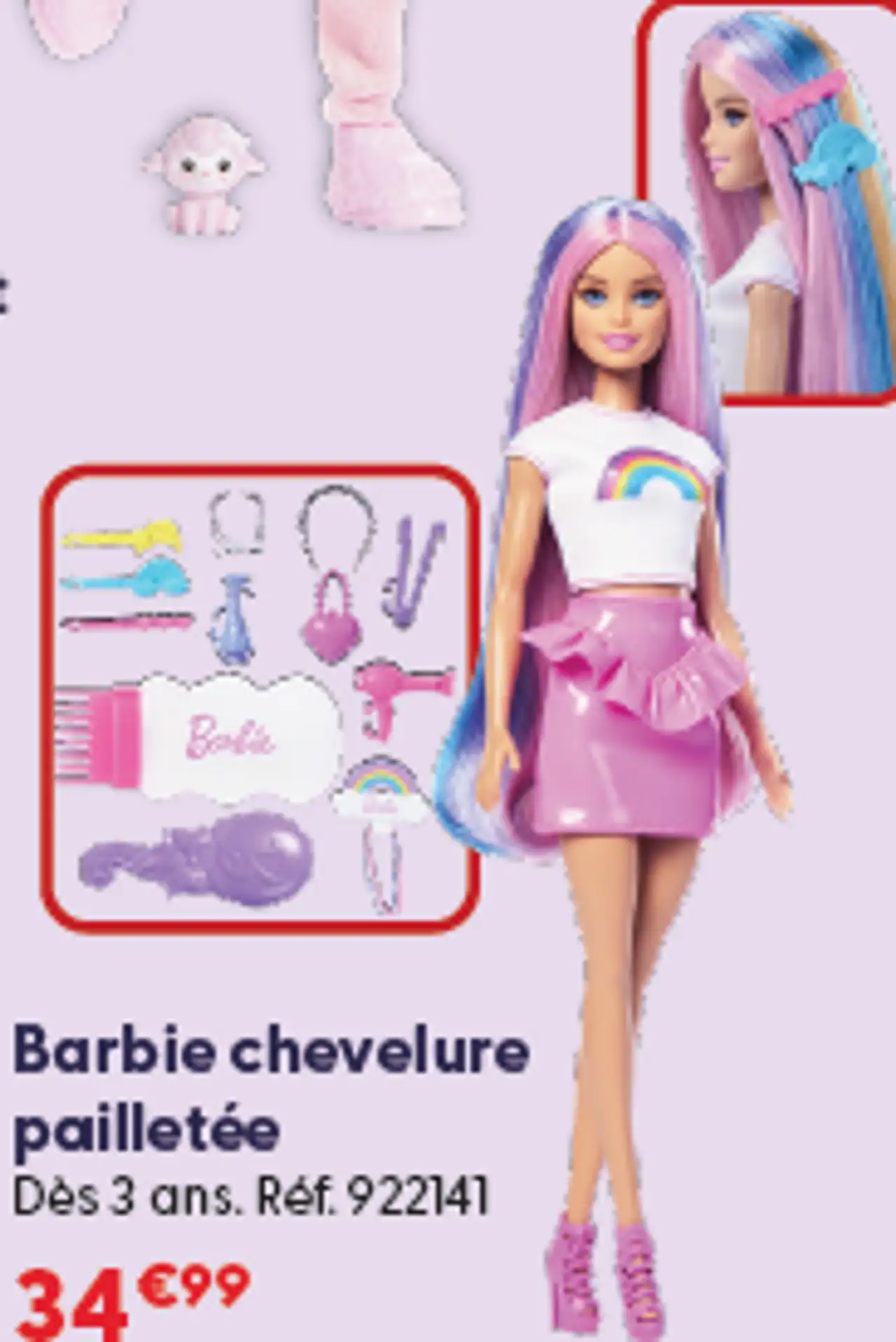 Barbie chevelure pailletée