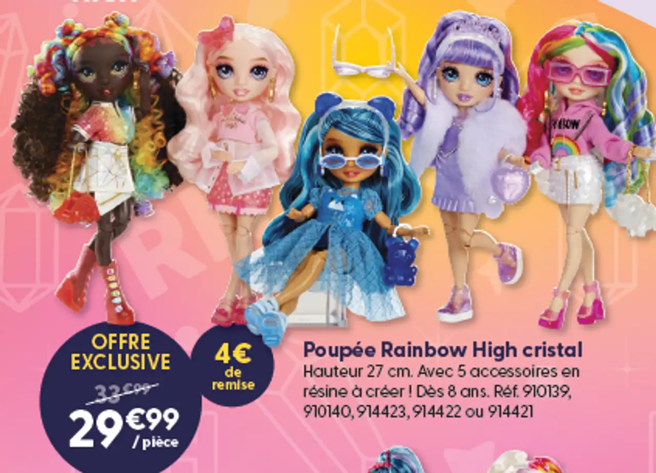 Poupée Rainbow High cristal