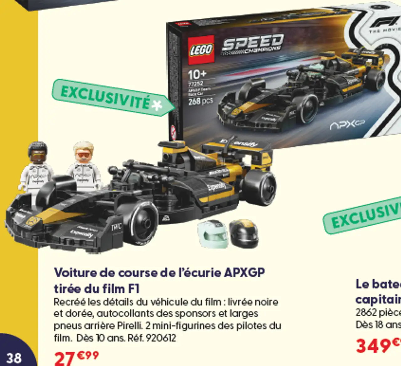 Voiture de course de l'écurie APXGP tirée du film F1