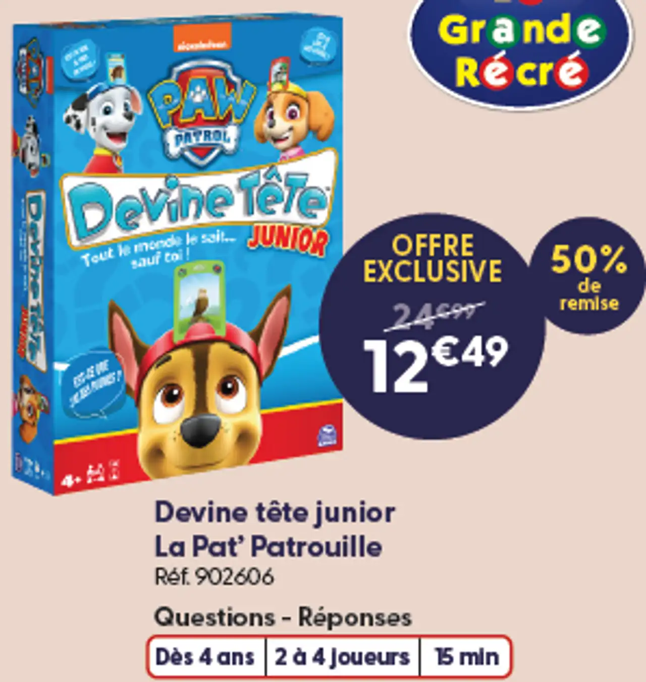 Devine tête junior La Pat' Patrouille