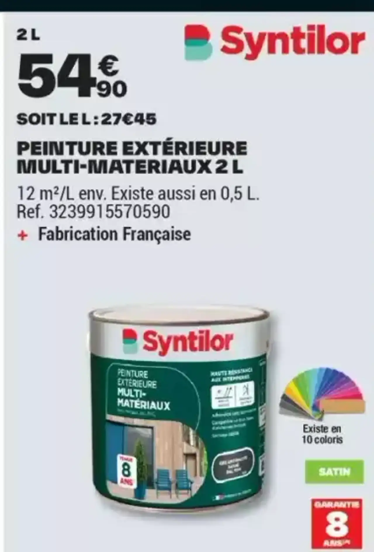 PEINTURE EXTÉRIEURE MULTI-MATERIAUX 2 L