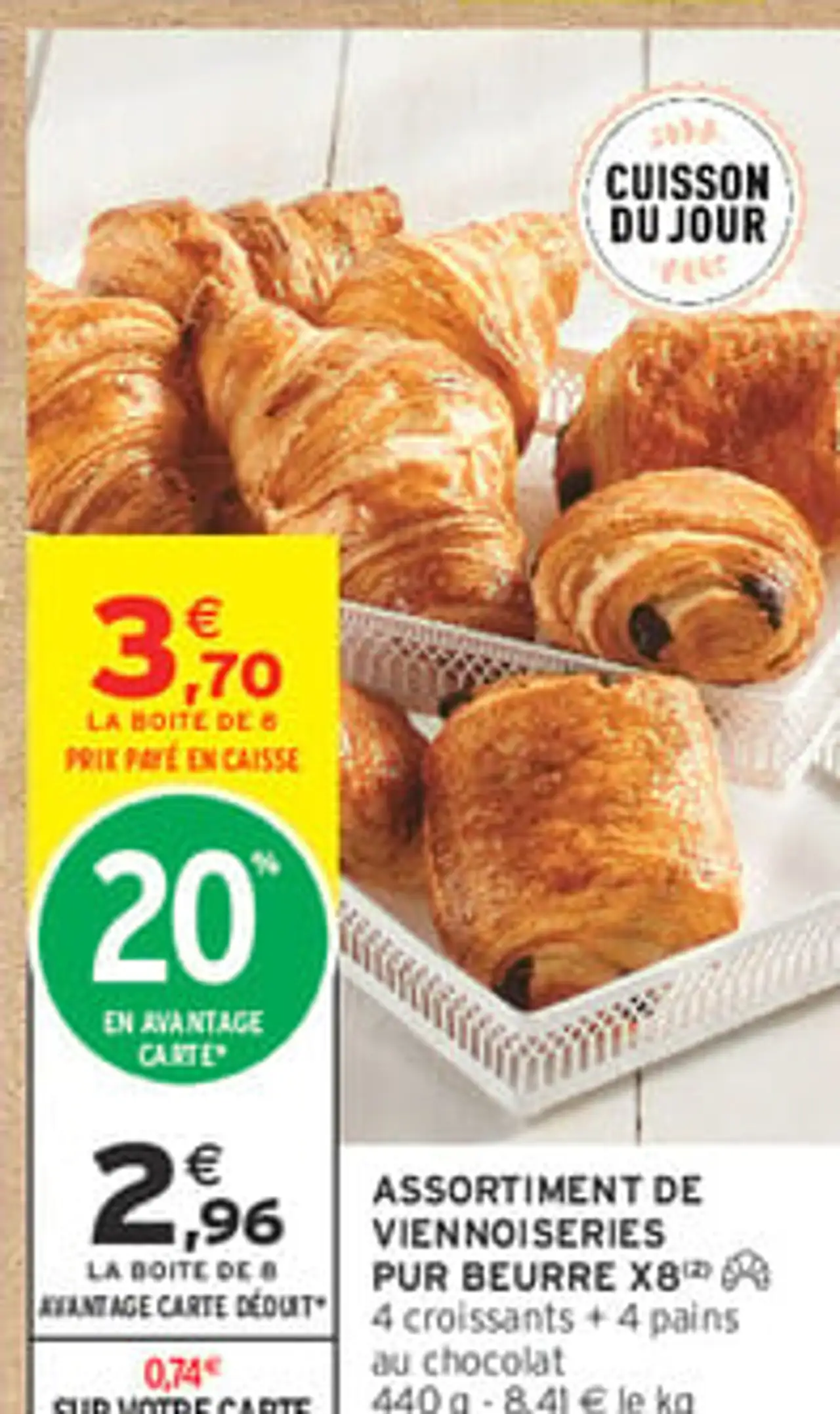 ASSORTIMENT DE VIENNOISERIES PUR BEURRE X8