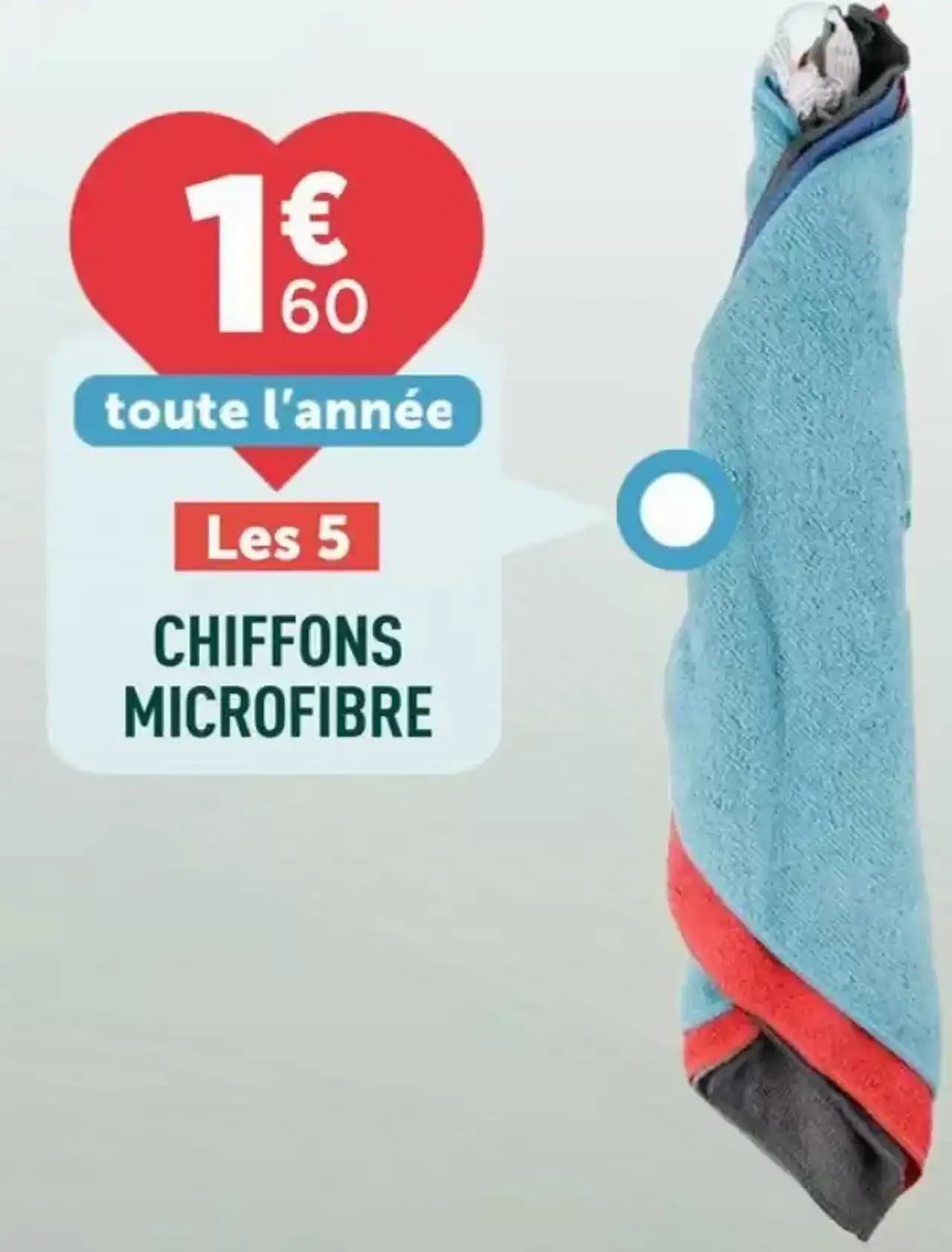 Les 5 CHIFFONS MICROFIBRE