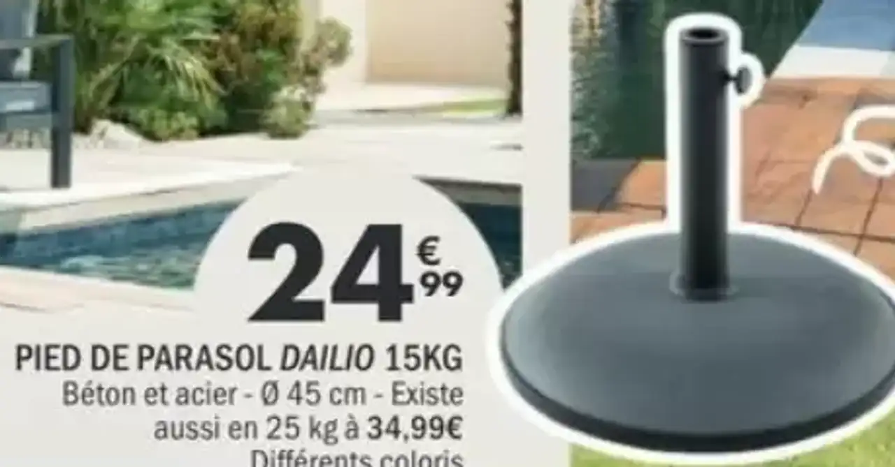 PIED DE PARASOL DAILIO 15KG