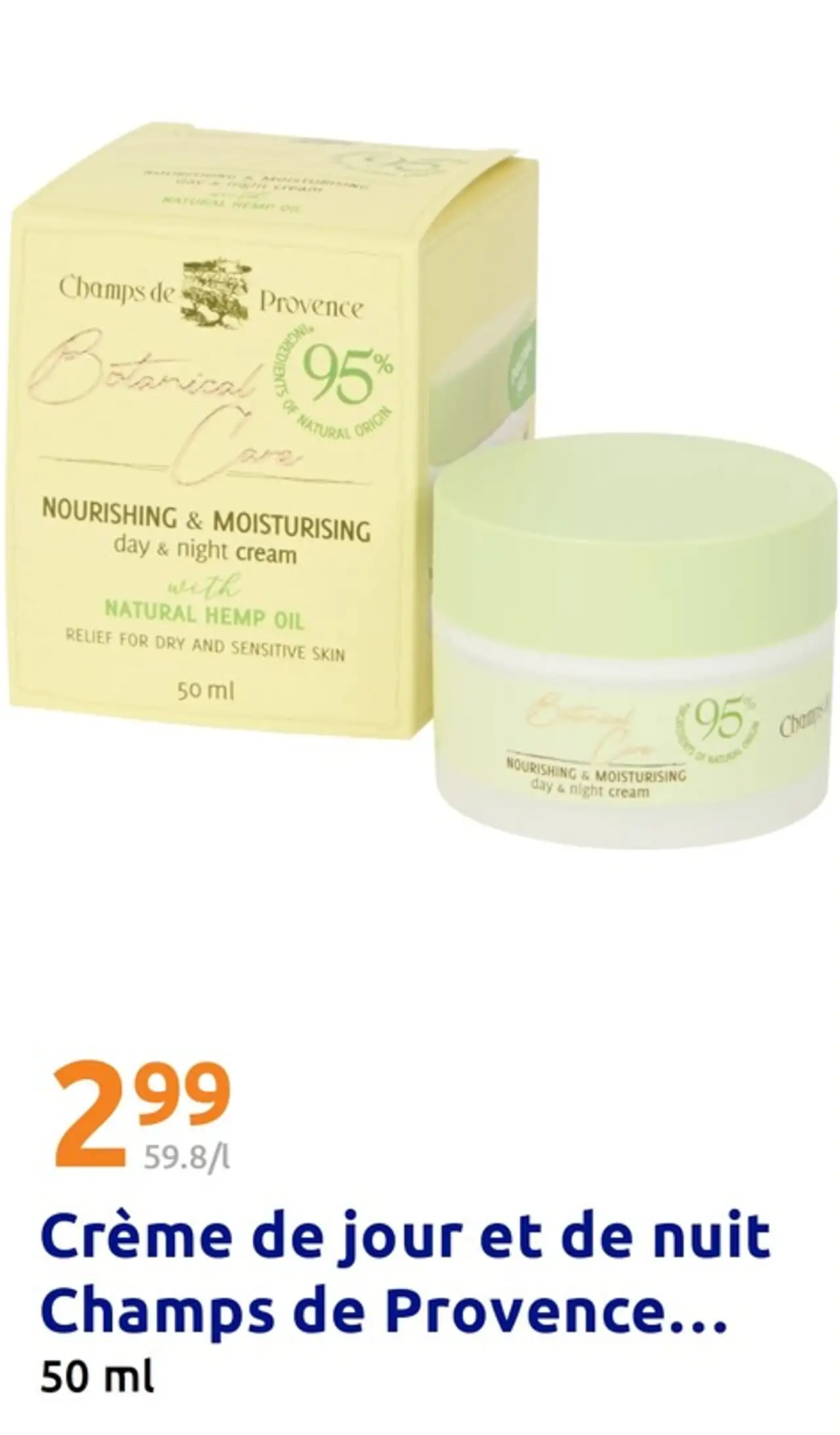 Crème de jour et de nuit Champs de Provence Botanical Care