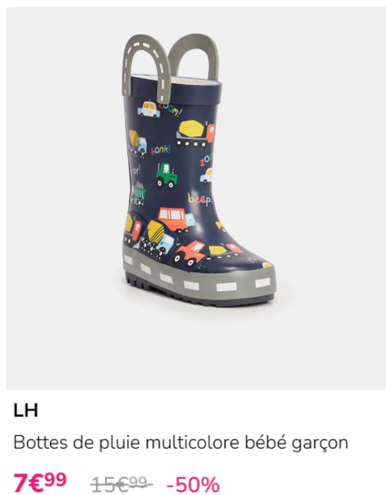 LH Bottes de pluie multicolore bébé garçon