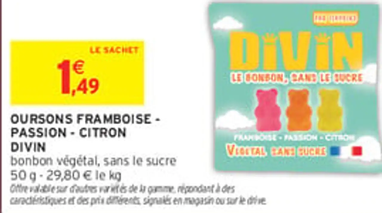 OURSONS FRAMBOISE - PASSION - CITRON DIVIN