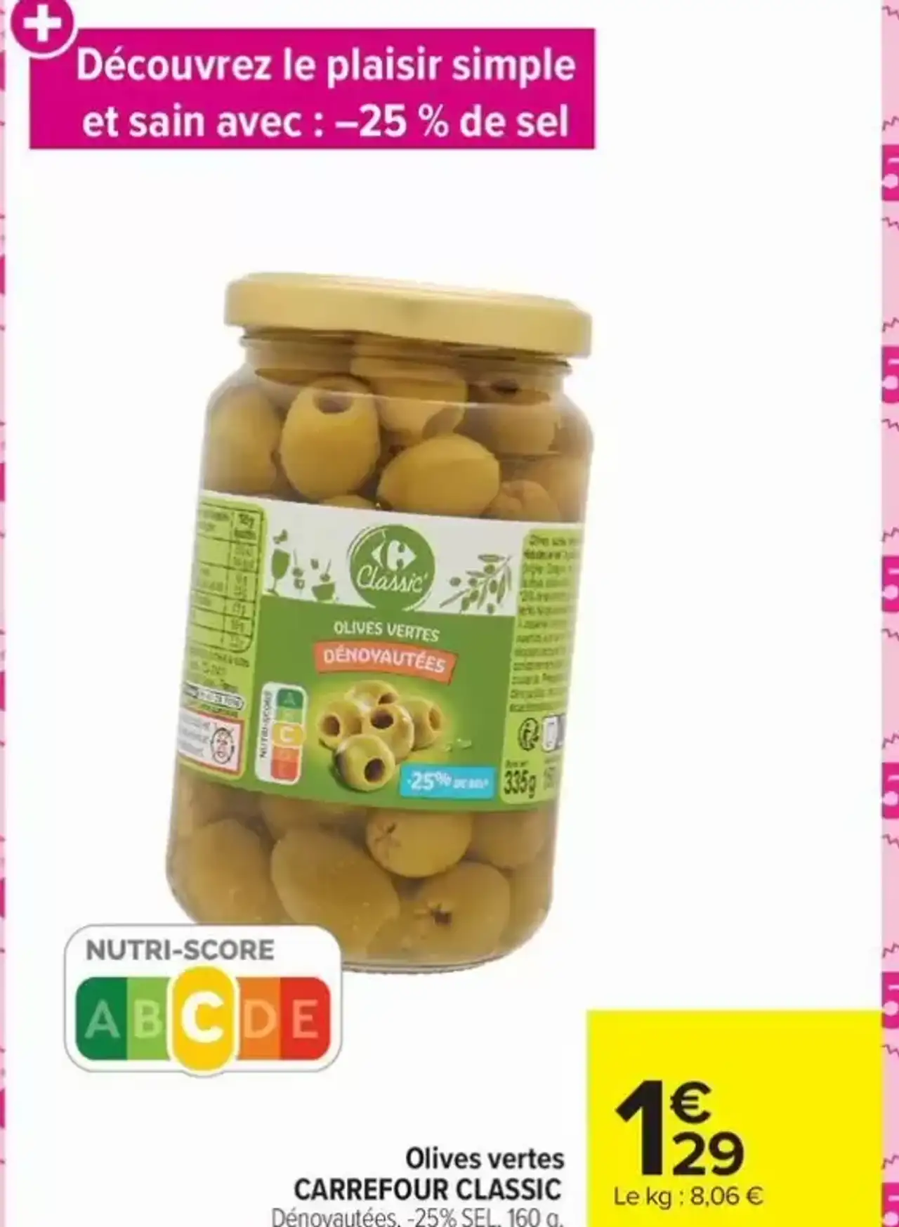 Olives vertes CARREFOUR CLASSIC