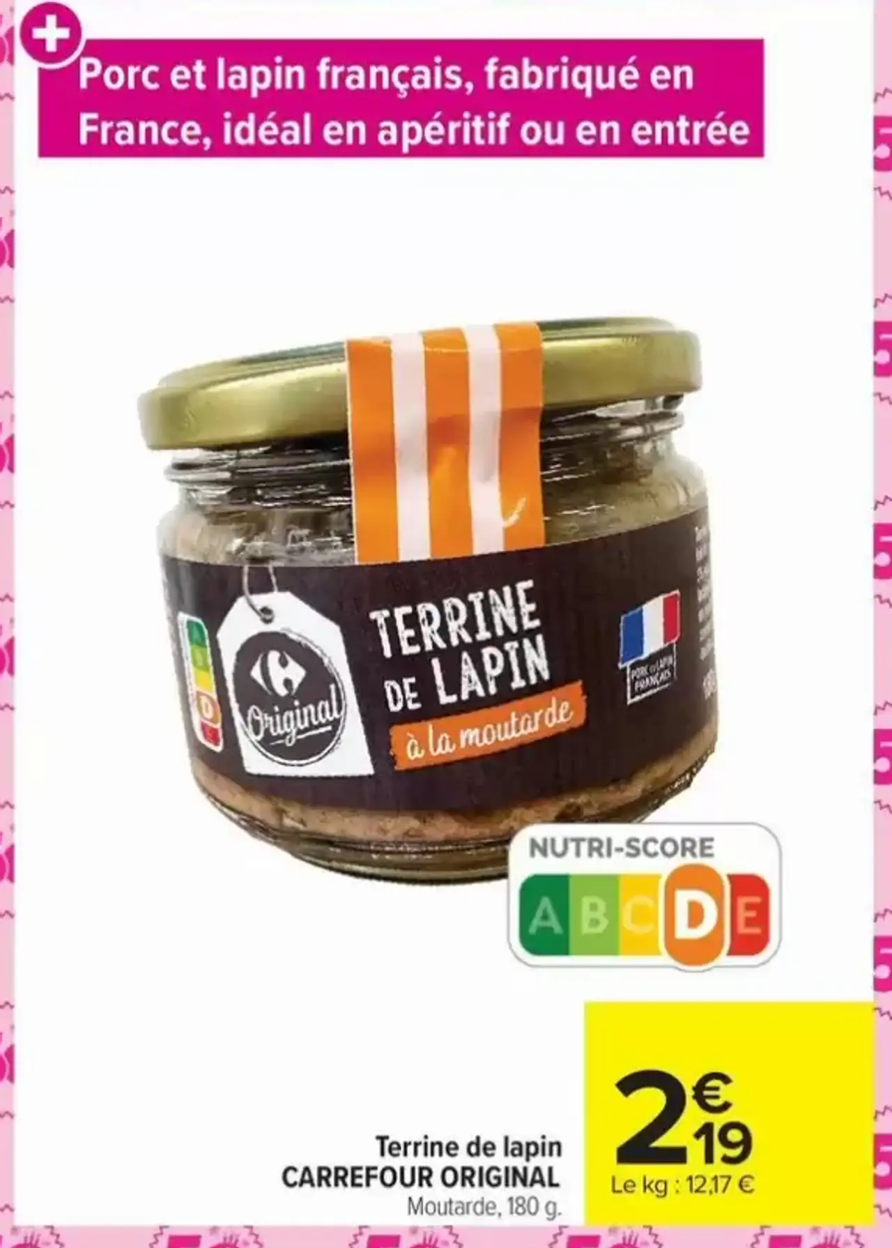 Terrine de lapin CARREFOUR ORIGINAL