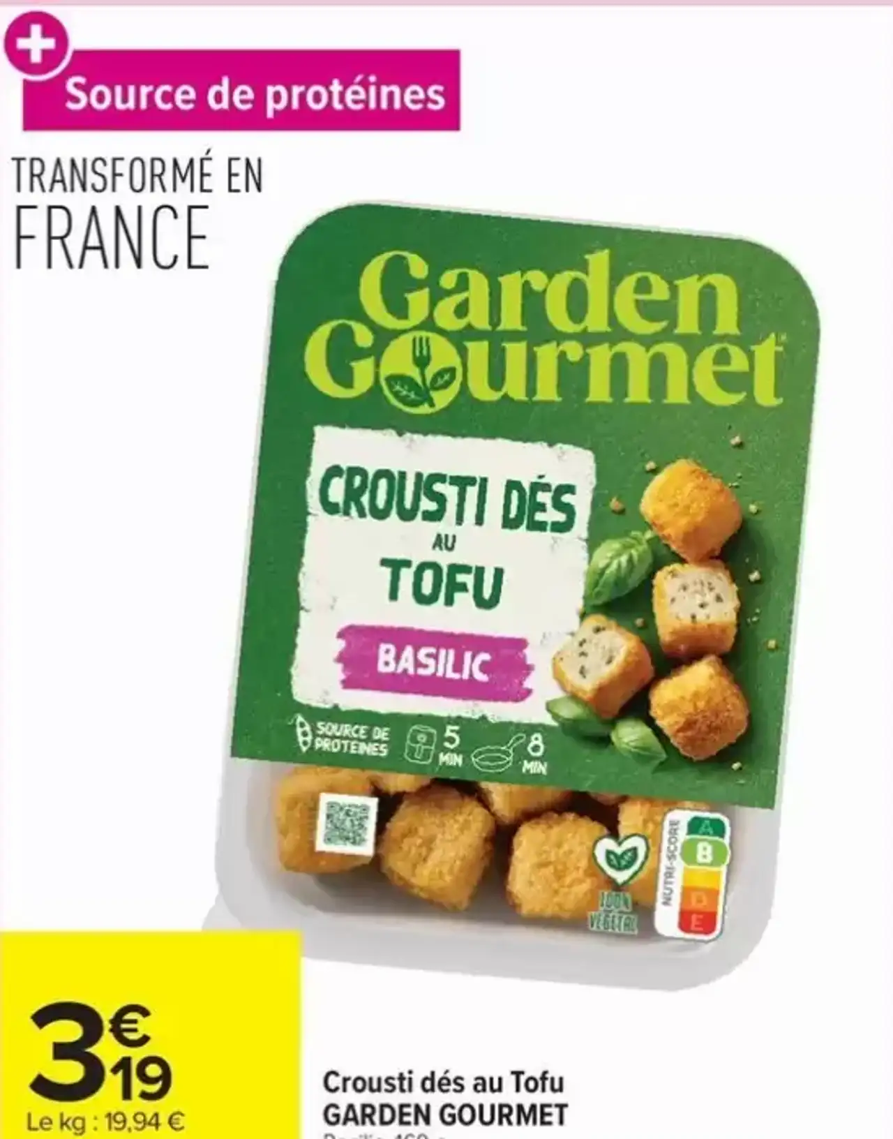 Crousti dés au Tofu GARDEN GOURMET