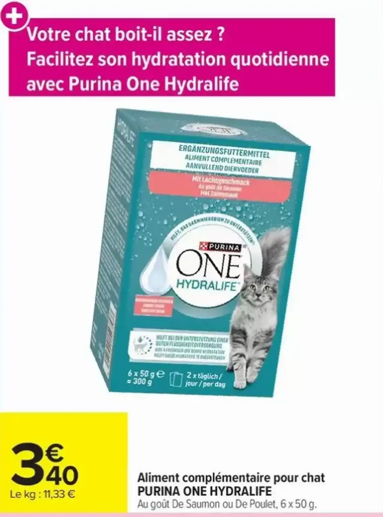Aliment complémentaire pour chat PURINA ONE HYDRALIFE