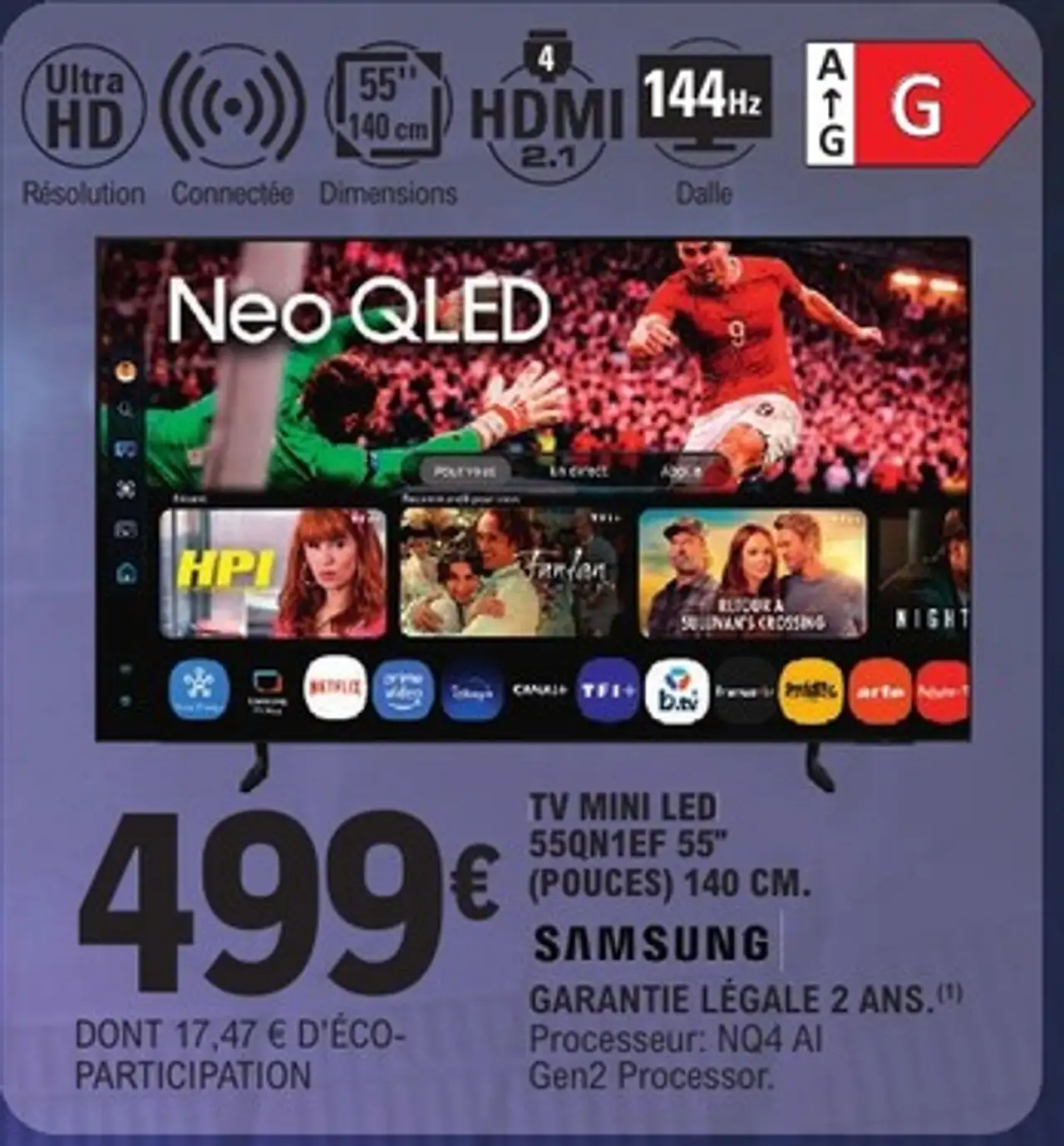 TV MINI LED 55QN1EF 55" (POUCES) 140 CM. SAMSUNG